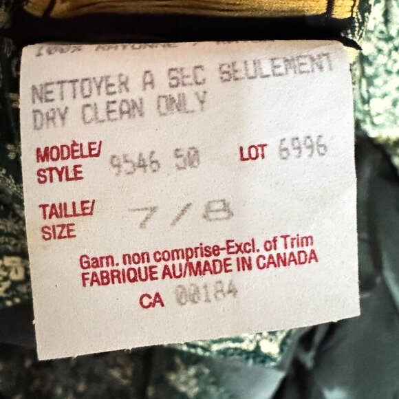 Vintage Algo 90s Microfloral 3/4 Sleeve Midi Dress S/M - Picture 11 of 11